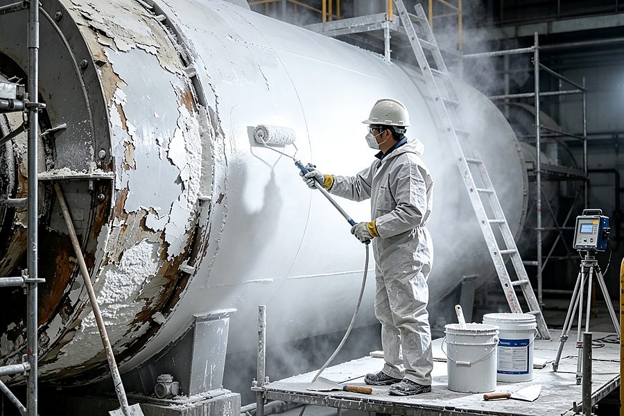 Aerogel thermal insulation coating for building roof, exterior wall and industrial pipeline energy-saving project photo
