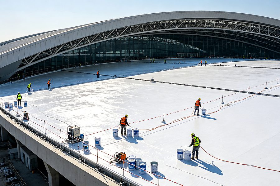 Aerogel thermal insulation coating for building roof, exterior wall and industrial pipeline energy-saving project photo