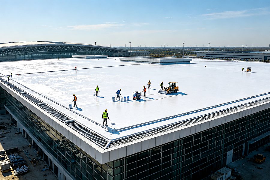 Aerogel thermal insulation coating for building roof, exterior wall and industrial pipeline energy-saving project photo