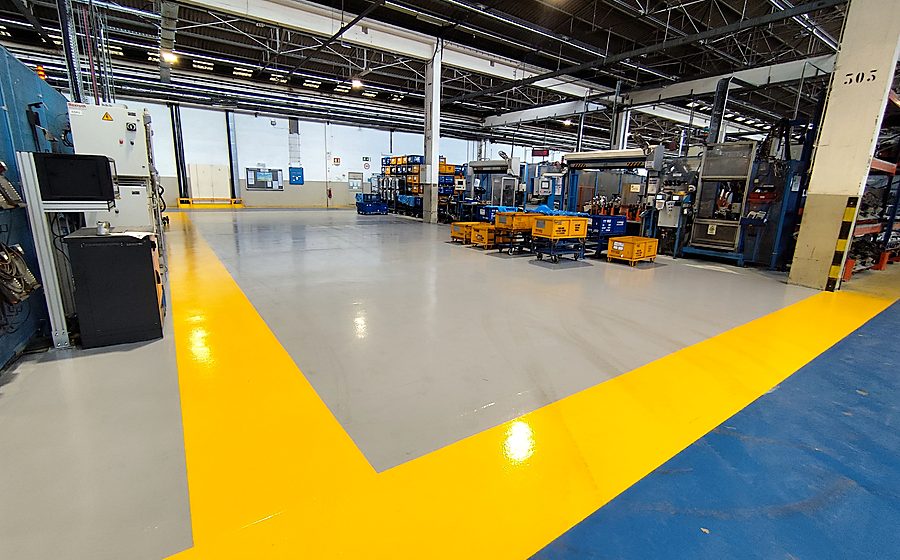 Waterborne Epoxy Floor Paint industrial coating application